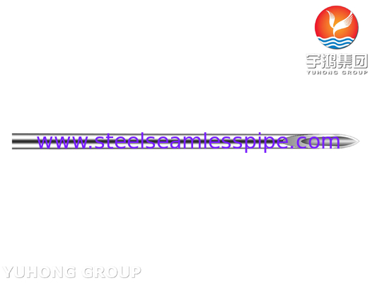 ISO9626 스테인레스 스틸 주사 바늘 튜브, 굽은 끝, 의료 하피더믹 바늘