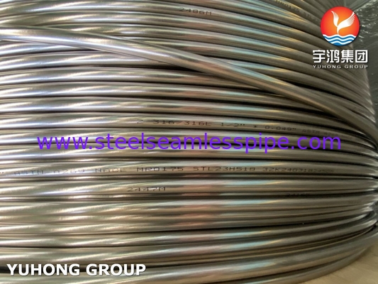 ASTM A269 TP316L 스테인리스 스틸 코일 시우스리스 튜브 NACE MR0175 준수