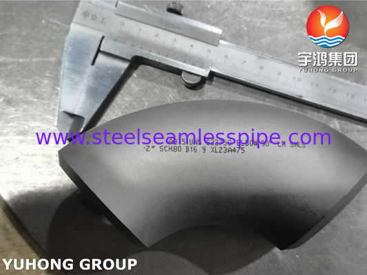 ASTM A815 S32750 듀플렉스 스테인레스 스틸 부착 팔꿈치 90도 긴 반지름 부트 웰드