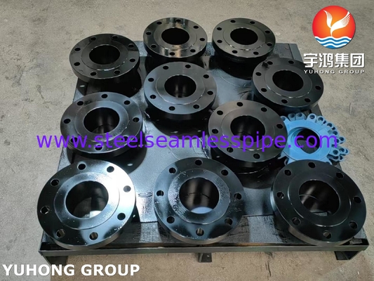 ASTM A182 F5 합금 강철 용접 목 플랜지 WNRF 검은색 코팅