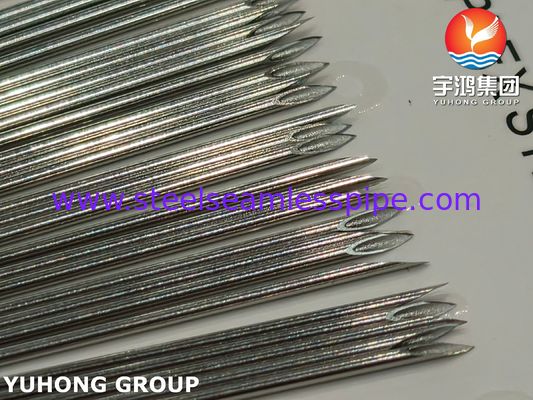 ISO7864 SUS304 의료용 주사용 스테인리스 스틸 바늘 튜브, 21G 44MM, 비벨 끝