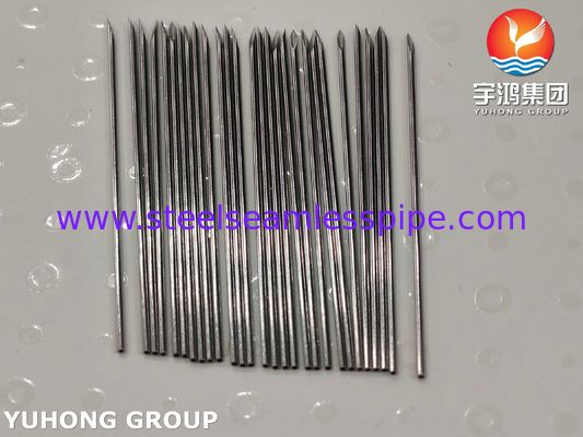 ISO7864 SUS304 의료용 주사용 스테인리스 스틸 바늘 튜브, 21G 44MM, 비벨 끝