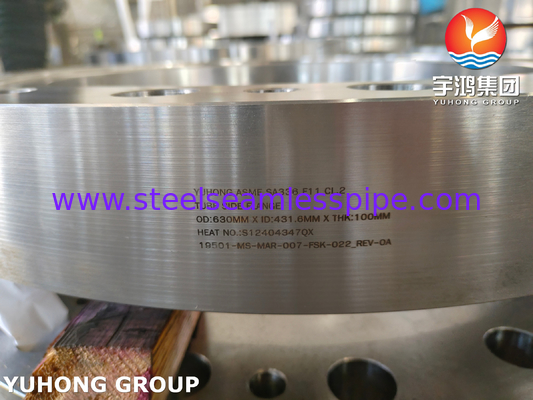 ASME SA336 F11 CL2 합금 강철 가공 압력 용기 플랜지 파이프 사이드 플랜지