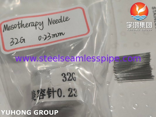 32G 스테인리스 스틸 메소테라피 바늘관