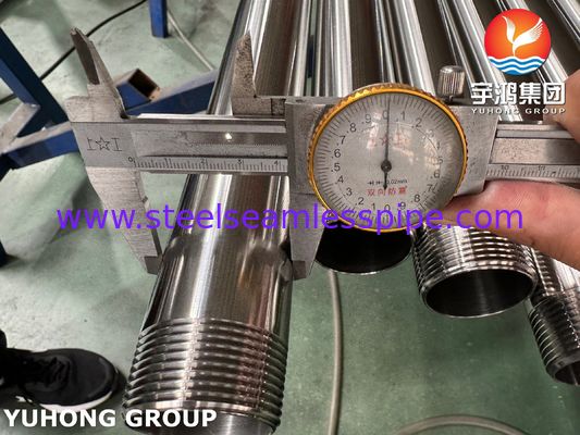 ASTM A270 TP304 위생 스테인리스강 튜브 (외부 나사산 마감)