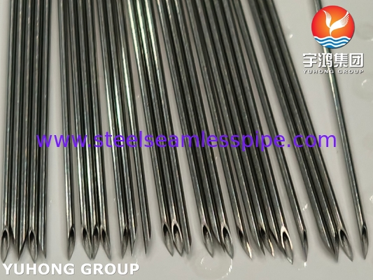 ISO9626 SUS304 SUS316L, 스테인리스 스틸 바늘 튜브, 비벨드 톱, 의료 주사 바늘 응용