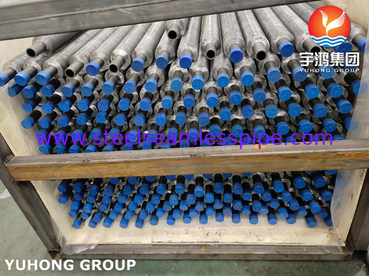 ASTM A210 GR.A1, 알루미늄 스트립과 탄소 강철 내장 핀 튜브, 100% ECT