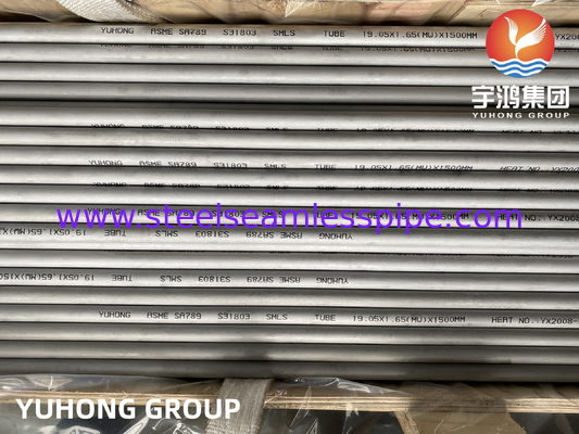ASTM A789 UNS S31803 SAF2205 공격적인 환경에서의 듀플렉스 스틸 톱리스 튜브