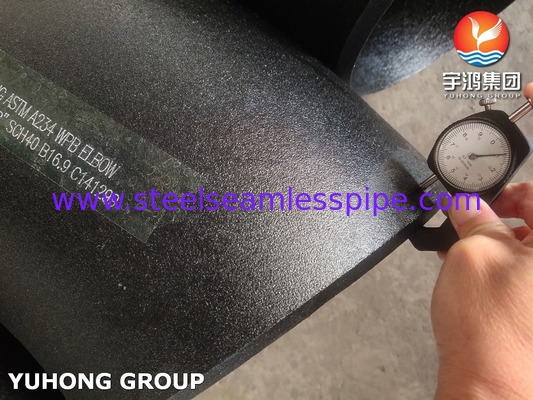 ASTM A234 WPB 탄소 강철 팔꿈치 45DEG LR 부트 웰드 BW B16.9