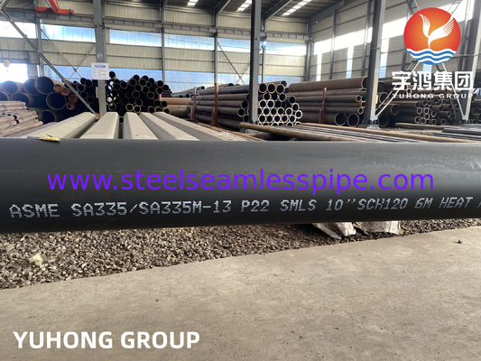 정제공업용 ASTM A335 P22 무縫合金鋼 보일러 파이프