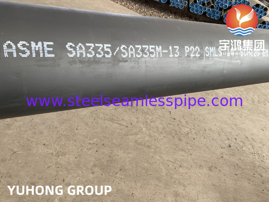 정제공업용 ASTM A335 P22 무縫合金鋼 보일러 파이프