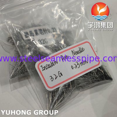 ISO9626 SUS304 인슐린 바늘, 당뇨병 치료용 5개 톱 바늘 튜브