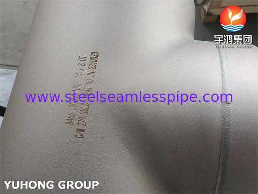 ASTM B466 C70600 구리 니켈 합금 픽팅 동일 티 B16.9