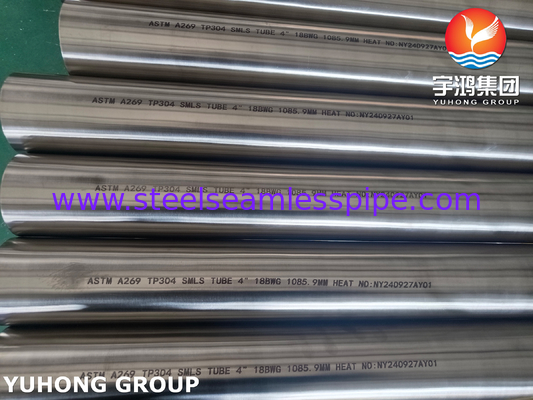 ASTM A269 TP304 Stainless Steel Seamless Tube Tubing Bright Annealed Finish