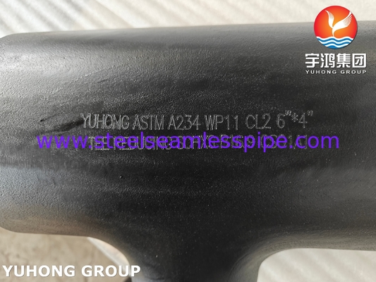 ASTM A234 WP11 CL2 알로이 스틸 줄기 티 ASME B16.9 부트웰드 파이프 피팅