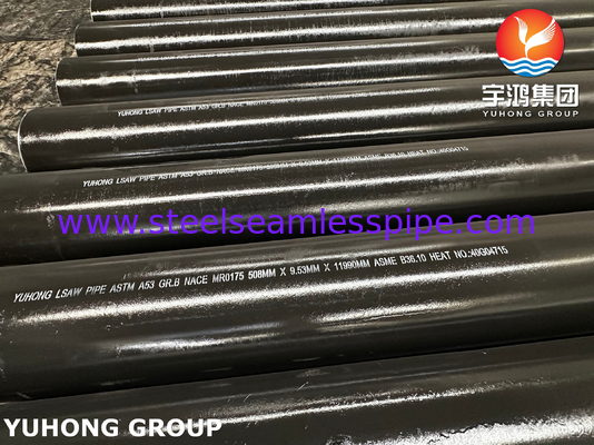 ASTM A53 / ASME SA53 B급 LSAW 탄소 강철 용접 파이프 NACE 산업 파이프 라인