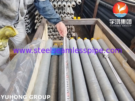스테인리스 스틸 핀 튜브 ASTM A249 TP304L L형 공기 냉각기용 알루미늄 스트립