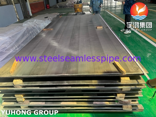 Explosive Clad Plate ASME SA516 Gr.70 Carbon Steel Cladding ASME SB127 Monel 400
