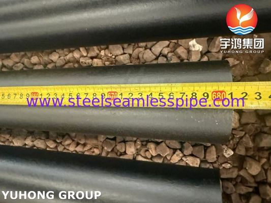 ASTM A335 / ASME SA335 P9 합금 강철 톱니 없는 파이프 검은색 페인트 굽은 끝