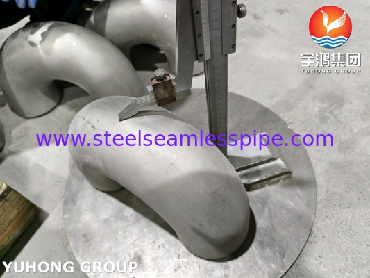 ASTM A403 / ASME SA403 WP321H 스테인리스 스틸 피팅 이음매 없는 180° 엘보 B16.9