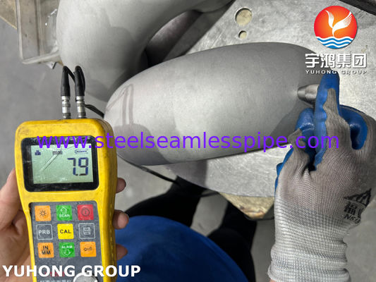 ASTM A403 WP304H 스테인리스 스틸 부착 단거리 팔꿈치 부트 웰드드 시무스 B16.9