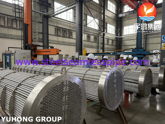 BV 검사 SA182 F11 GR.2 튜브 셰일 및 튜브 열 교환기 TEMA R 타입 최적 열 전달