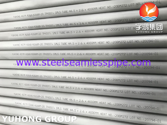 ASTM A268 TP430Ti 페리틱 마르텐시틱 스테인리스 스틸 무縫管