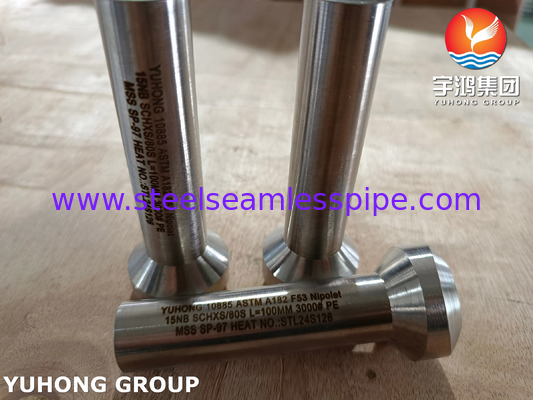 ASTM A182 F53 슈퍼 듀플렉스 강 2507 니포렛 피팅 MSS SP-97