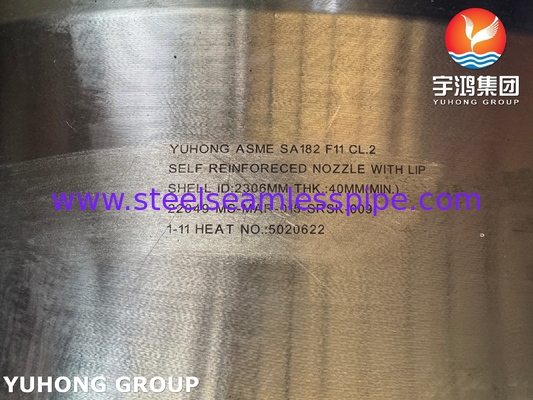 ASTM A182 F11 Cl.2 자기 강화 노즐 고온 및 고압 파이프 시스템 및 압력 용기