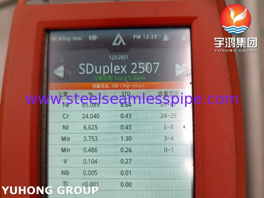 ASTM A790 UNS S37500 슈퍼 듀플렉스 스테인리스 스틸 꿰매지 않는 파이프