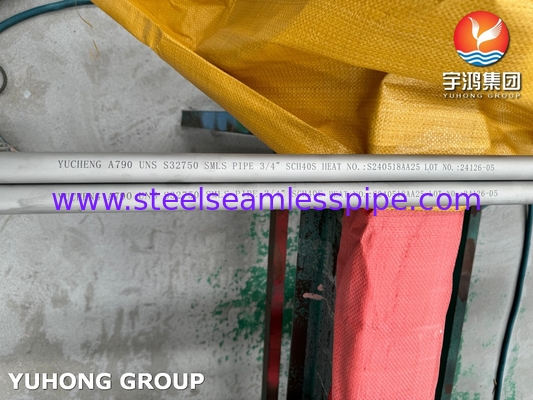 ASTM A790 S32750 듀플렉스 스테인리스 스틸 튜브 파이프 라인 및 발전소