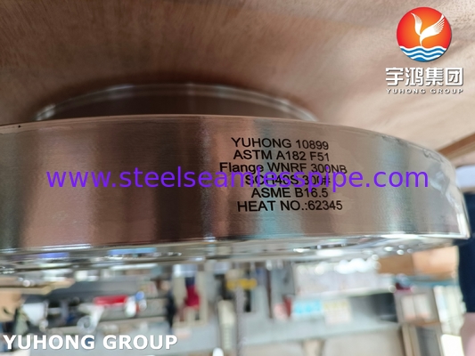 1/2"에서 24" ASTM A182 F51 WNRF 플랜지 클래스 150-2500 부식 내성 듀플렉스 스틸