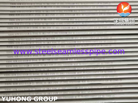 ASTM A312 TP316L (UNS S31603) 석유화학용 스테인리스강 이음매 없는 강관