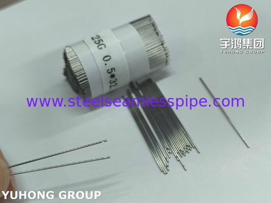 25G*32.5MM 의료용 스테인리스 스틸 단일 구멍 관개 치과용 바늘 튜브 ISO9626