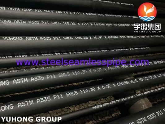 ASTM A335 P11 고온 서비스용 톱니 없는 페리트 합금-철 파이프