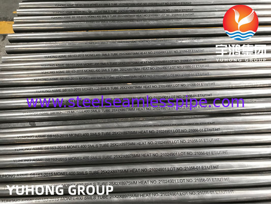 ASME SB163 UNS N04400 / Monel 400 니켈 합금 무선 열 교환 튜브