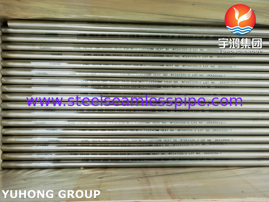 ASME SB338 UNS R50400 응축기 및 열교환기용 이음매 없는 티타늄 튜브