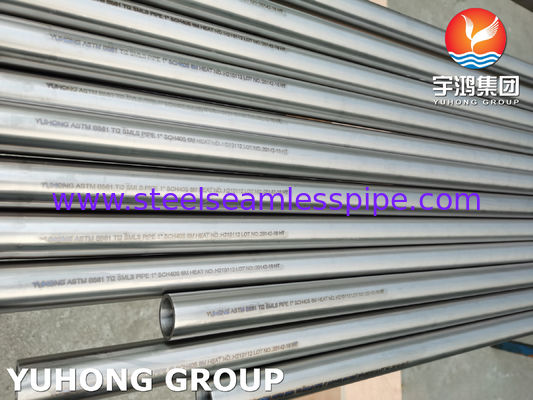 ASTM B861 GR.2 UNS R50400 티타늄 비합금 파이프 (높은 내식성)