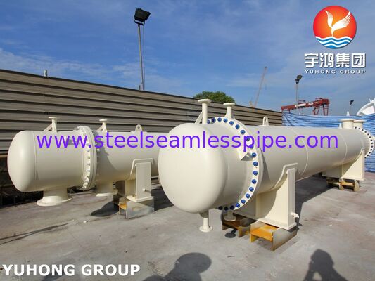 ASME U 스탬프 AES 타입 플로팅 헤드 열교환기, TP316L 튜브 사용, 가혹한 환경용