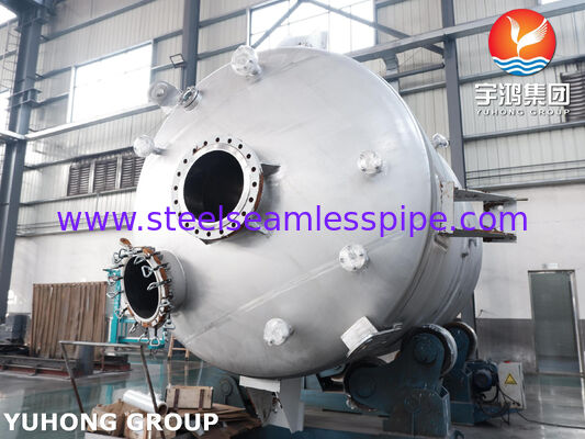 교반기가 있는 SA516 Gr.70 탄소강 ASME U 스탬프 인증 재킷 반응기 용기