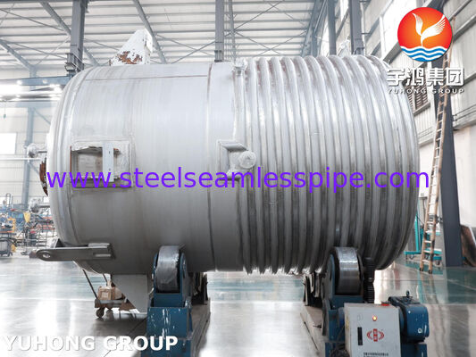 교반기가 있는 SA516 Gr.70 탄소강 ASME U 스탬프 인증 재킷 반응기 용기