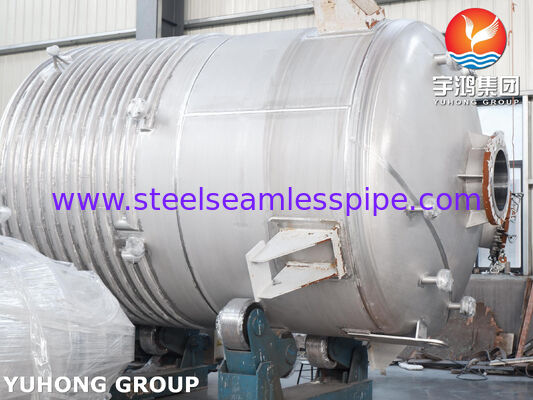 교반기가 있는 SA516 Gr.70 탄소강 ASME U 스탬프 인증 재킷 반응기 용기