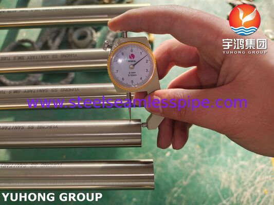 ASTM A270 TP304 식품 가공용 스테인리스 스틸 밝은 앙일러드 무선 위생관