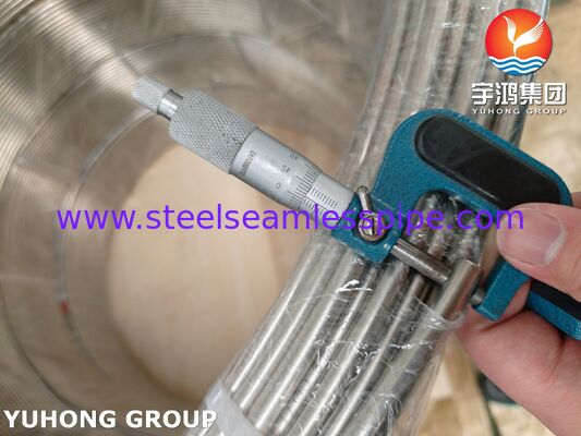 부식성 환경을 위한 스테인리스 스틸 밝은 열처리 코일 튜브 ASTM A269 TP316 / TP316L