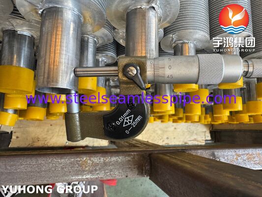 EN 10217-7 1.4301 보일러 및 공기 냉각기용 부착된 핀 튜브