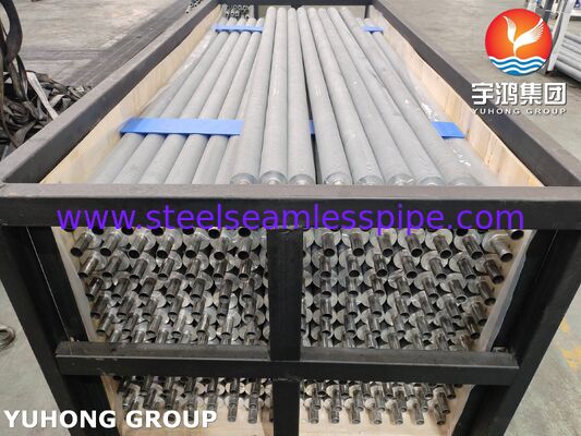 EN 10217-7 1.4301 공기 냉각기 열 회수용 압축 핀 튜브