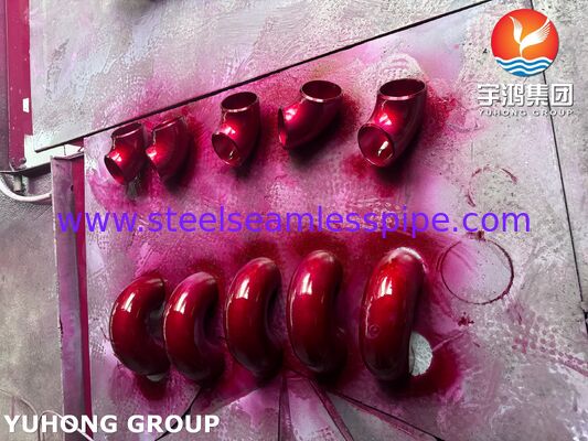 ASTM A403 WP304H 스테인리스 스틸 부착 단거리 팔꿈치 부트 웰드드 시무스 B16.9