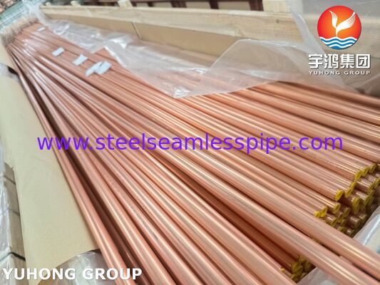 JIS H3300 C1220T 포스퍼스 디옥시디스 된 구리 강철 톱니 없는 튜브