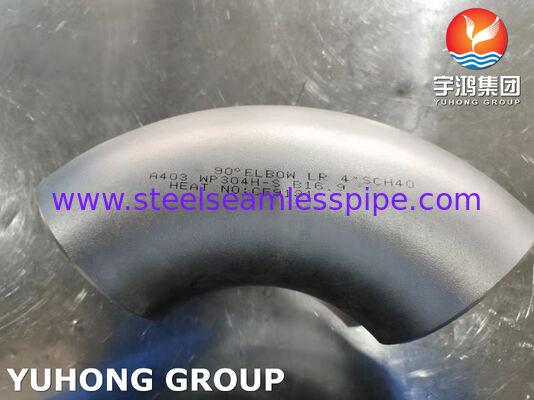 ASTM A403 WP304H-S 산업용 부착 팔꿈치, 스테인리스 스틸 파이프 부착