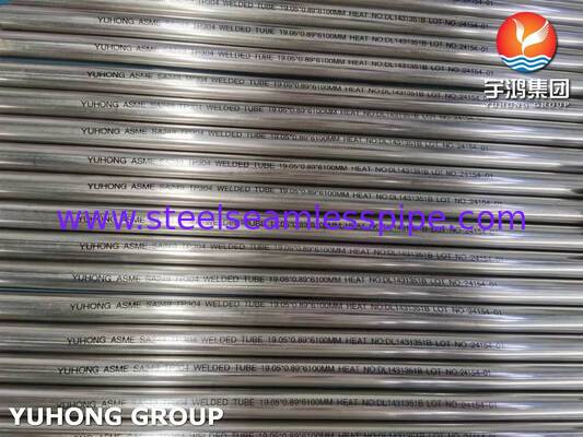 ASME SA249 밝게 풀림 처리된 스테인리스 스틸 304 용접 튜브 (증류기용), 3/4" 20BWG
